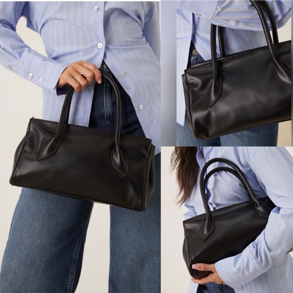 ASOS- faux leather black shoulder  bag
